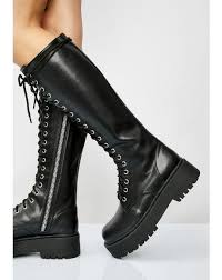 Demonia Platform Lace Up Black Boots Dolls Kill Boots High Knee Boots Outfit High Boots Outfit
