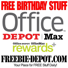 Free Birthday Stuff Office Depot Officemax Birthday Freebie Reward Points Free Office Supplies For Your Birthday Freebirthday Free Birthday Stuff