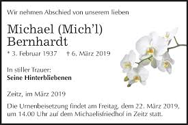 Traueranzeigen von Michael Bernhardt