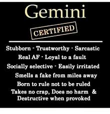 There are three gemini decans , each with their own influence on the personality of those born during them. Gemini Birthday Memes