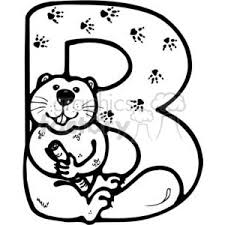 B&w to purple, pink, green, red & every color in between. Letter B Beaver Clipart 380246 Graphics Factory