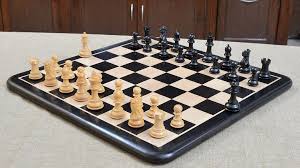 Staunton Series Club Size Chess Pieces & Wooden Board