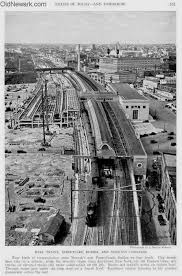A Gg 1 Departs An Under Construction Newark Station 1934 City Transit Railroad Photos Old Trains
