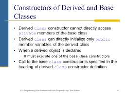 However, c++ prevents classes from initializing inherited member variables in the initialization list of the classes are then constructed in order from most base to most derived. Chapter 13 Inheritance And Composition Ppt Video Online Download