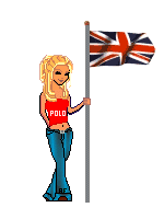 Uk flag waving animated gifs. England Graphic Animated Gif British Girl With Uk Flag