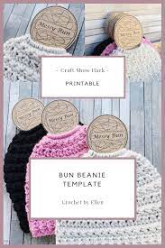 Messy Bun Beanie Display Template Pdf Craft Show Display Etsy Crochet Craft Fair Craft Show Displays Crochet Crafts