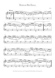 Mexican Hat Dance Mexico Sheet Music For Piano 8notes Com
