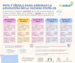 Accede a la web específica de preguntas y respuestas y todos los detalles de la estrategia de vacunación covid19. Pico Y Cedula Para Agendar La Aplicacion De La Vacuna Contra Covid 19 Imsalud