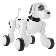 Black And White Robot Dog Rc Smart Robot Dog Sing Dance Walking Talking Dialogue Rc Pet Toy Children Gift Dog Toys Robot