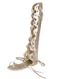 Find the products you love for less at kohl's®. Women S Gold Gladiator Sandals Lace Up Flat Knee High Sandals Milanoo Com