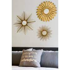 Maybe you would like to learn more about one of these? Daria Sunburst Metal Wall Mirror Set Of 3 U18868st The Home Depot Wall Mirrors Set Mirror Wall Sunburst Mirror Wall