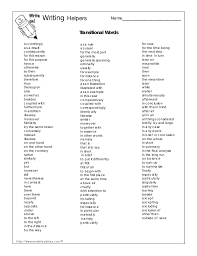 Http Www Worksheetplace Com C Name Writing Helpers Transition Transition Words List Of Transition Words Transition Words And Phrases