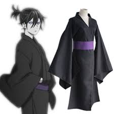 Noragami Yato Black Kimono Yukata Universal Summer Matsuri Mens Cosplay Costume Noragami Cosplay Anime Cosplay Costumes Cosplay