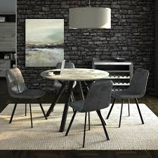 Big does a 4 person table need to be. Boden 4 Person Round Dining Table 4 Boden Faux Leather Dining Chairs All Dining Collections Meubles