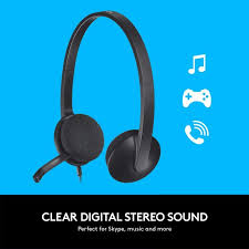 Logitech Usb Headset H340 Stereo Usb Headset For Windows And Mac In 2020 Logitech Stereo Headset