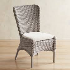 Capella Island Gray Armless Dining Chair Wicker Dining Chairs Dining Chairs Fabric Dining Chairs