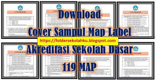 Download Cover Sampul Map Label Akreditasi Sekolah Dasar 119 Map Sekolah Dasar Sekolah Label