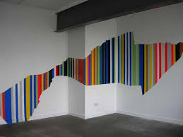 Wall Painting Techniques Stripes Decorating Ideas Modern Wall Interior Wall Paint Creative Wall Painting Wall Paint Designs