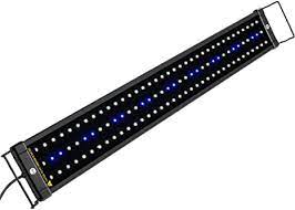 Adjustable metal brackets to fit fish tank from 12 inches to 18 inches, light fixture: Amazon Com Nicrew Classicled Aquarium Light Fish Tank Light With Extendable Brackets White And Blue Leds Size 30 To 36 Inch 18 Watts Pet Supplies