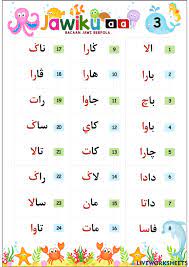 Kumpulan alif ba ta merupakan sebuah kumpulan pemuzik dan penyanyi yang aktif di malaysia. Ms3 Baca Jawi Dan Tulis Rumi Bbm Jawiku Worksheet