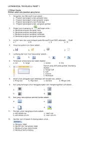 Contoh soal dan jawaban ms. Soal Tik Excel Beserta Jawabannya