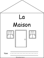 A Mini Book To Color With French Words About Things In A House Learn French French Immersion Kindergarten French Activities