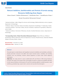 Monocytosis is associated with numerous conditions because of their role in acute and chronic inflammation and infections, immunologic conditions, hypersensitivity reactions, and tissue repair. Pdf Natural Inhibitor Antithrombin And Protein S Levels Among Neonates Suffering From Sepsis