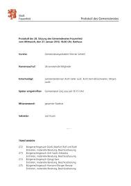 Página administrada por fãs da atriz sofia alves. Protokoll Des Gemeinderates Stadt Frauenfeld