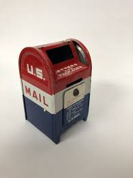 Vintage U S Mail Drop Box Tin Toy Post Office Collectible Memorabilia Usa Made In Japan Postal Usps Mail M Tin Toys Mail Drop Box Bright Paintings