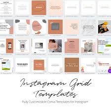 Ok, people, we spent most of our 2020 scrolling through g.o.r.g.e.o.u.s. Instagram Grid Templates For Canva Honey Social