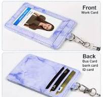 Amazon.com : ID Badge Holder with Lanyard Marble Pattern ...