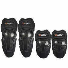 Protector Pad Off Road Racing Knee Guard Motocross Carbon Fiber Shell Black Ebay Motocross Carbon Fiber Racing