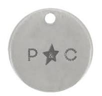 Ciondoli personalizzati da 10 mm con logo simplice - Acciaio inossidabile  304 x100