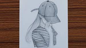 You make a mistake on a small area but the rest of the. How To Draw A Girl With Cap Step By Step Youtube