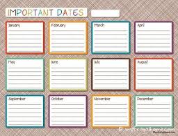 About january 2021 calendar templates. Important Dates Calendar Birthday Calendar Important Dates Planner Pages