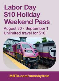 🤔 What are you up to this holiday weekend? 🎫 Purchase our $10 holiday weekend  pass for unlimited travel on all Commuter Rail lines Saturday through  Monday! 📆 Remember the Commuter Rail