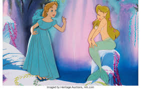 Peter Pan Wendy And A Mermaid Production Cel Setup Walt Disney Lot 97192 Heritage Auctions