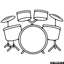 When a child colors, it improves fine motor skills, increases concentration, and sparks creativity. Drum Set Coloring Page