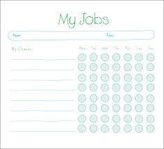 7 Kids Chore Chart Templates Free Word Excel Pdf