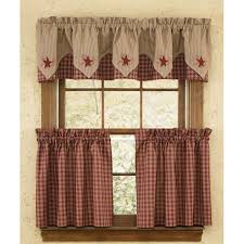 checkered valance and tiers