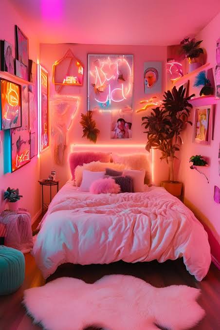 How to Incorporate LED lights into baddie Aesthetic Room decor by Businesspally 