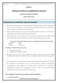 Introduction To Community Health
