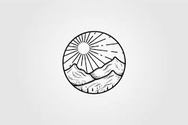 Download Mountain Line Art Vector Graphic By Lawoel Creative Fabrica SVG Cut Files