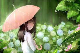 Anime girl umbrella flower pretty cute Spring Rain wallpaper | 1920x1280 |  913214 | WallpaperUP