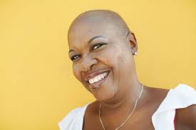 Mature African Woman Smiling at Camera Stock Image