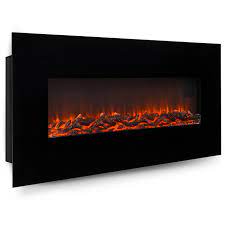 Electric fireplace inserts (2) entertainment center electric fireplaces (34) mantel electric fireplaces (5) wall mounted electric fireplaces (3) wood species. Electric Fireplace Wall Mount Heater Flame W Adjustable Heating Black 50 New Fireplaces Home Garden Worldenergy Ae