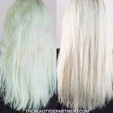 Swimmer S Hair Removing Green The Beauty Department Remove Green From Hair Chlorine Green Hair Blonde Hair Turned Green