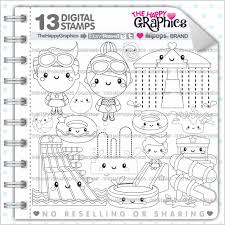 Water Park Stamp 80 Off Commercial Use Digi Stamp Digital Image Water Park Digistamp Water Park Coloring Page Water Park Digi Stamp Coloring Pages Stamp
