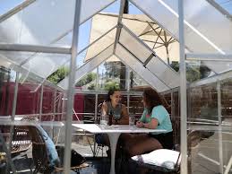 Residential greenhouses educational greenhouses vegetable production greenhouses retail greenhouses explore this product line > commercial ornamental greenhouses. In Los Angeles A Cafe Shields Diners From Covid 19 With Private Greenhouses News Photos Gulf News