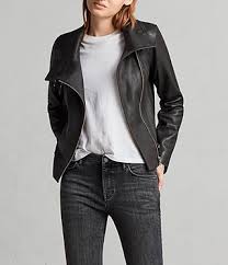 Womens Bales Leather Biker Jacket Black Image 4 Jackets For Women Leather Jacket Style Leather Jackets Women